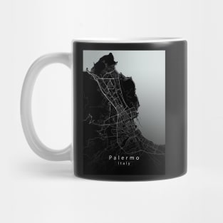 Palermo Italy City Map dark Mug